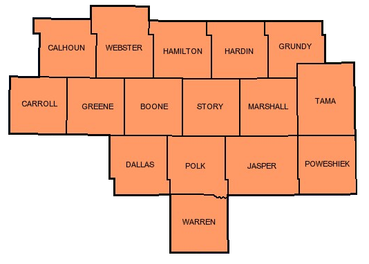 District 1 County map