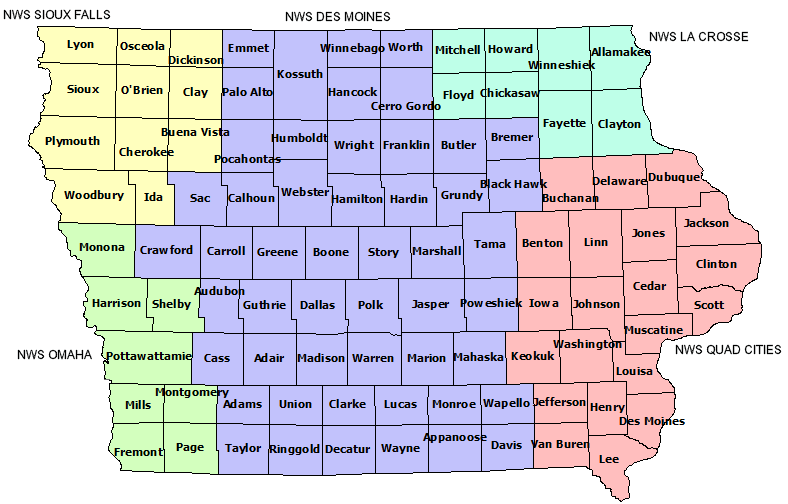 County warning areas
